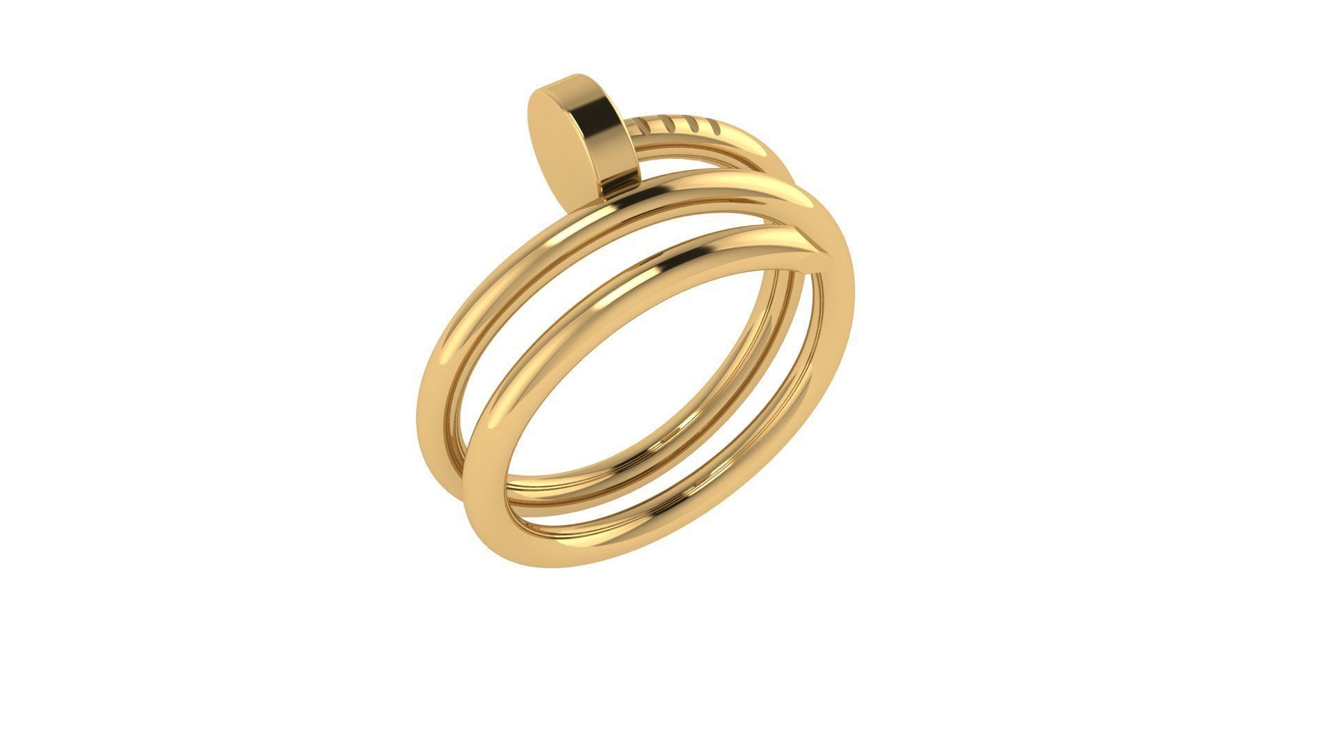 Nail Double Ring 16 5 mm 3D print model_13