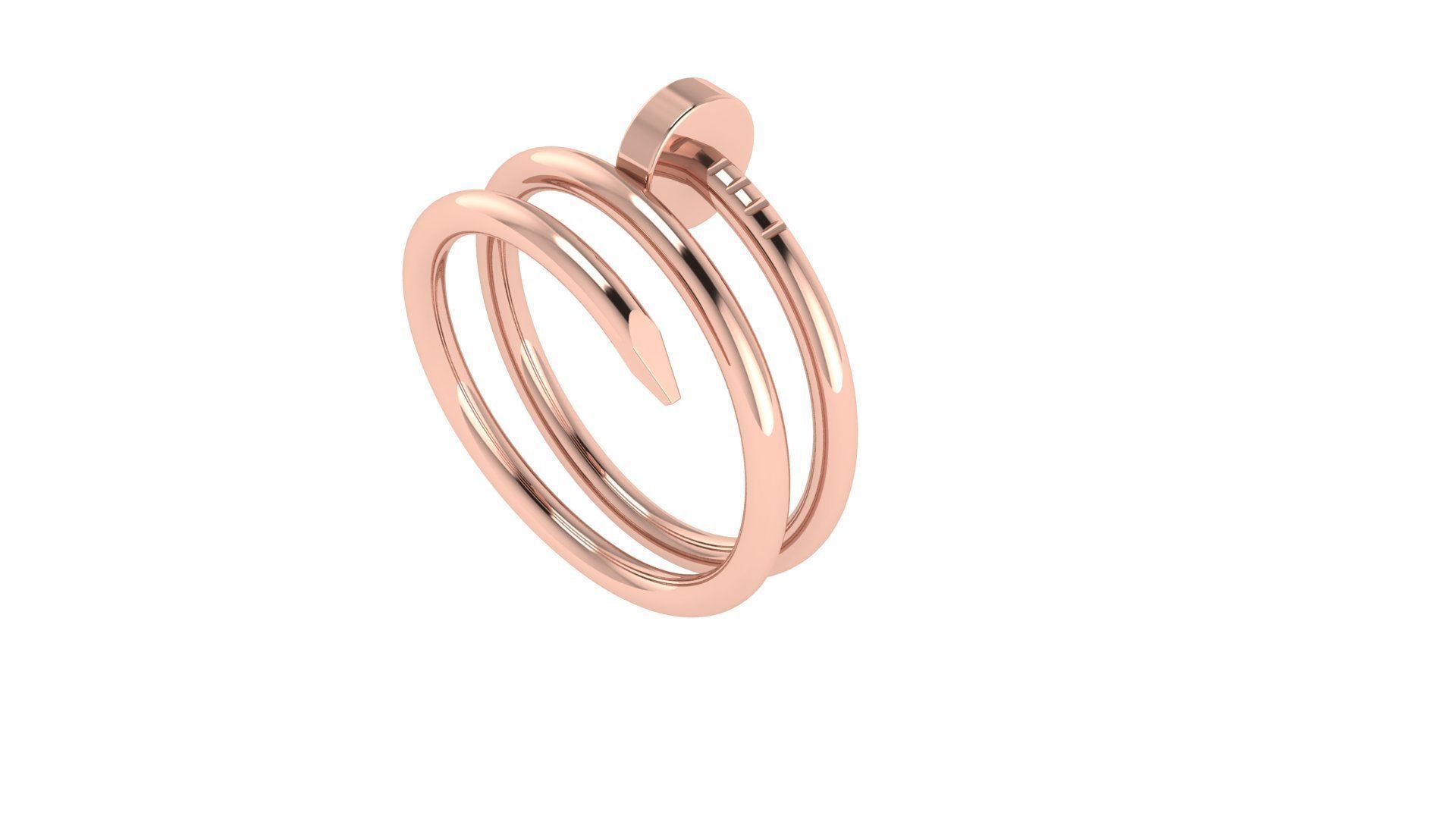Nail Double Ring 16 5 mm 3D print model_16