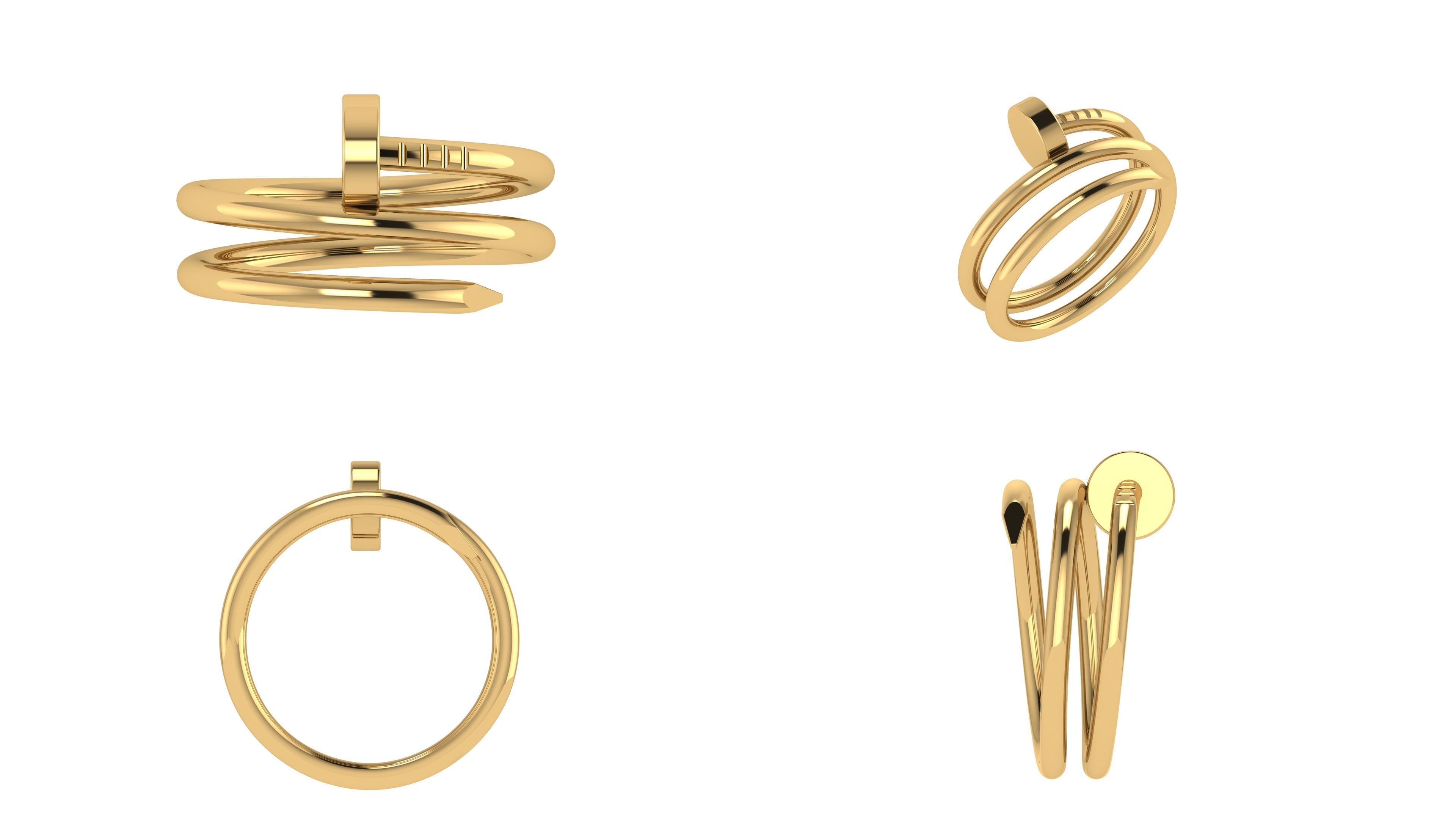 Nail Double Ring 16 5 mm 3D print model_12