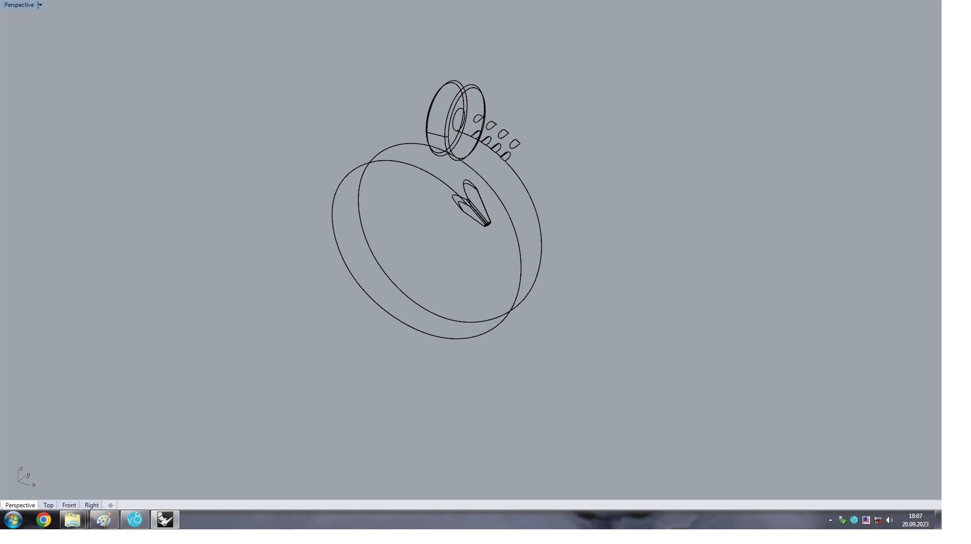 Nail Double Ring 16 5 mm 3D print model_6