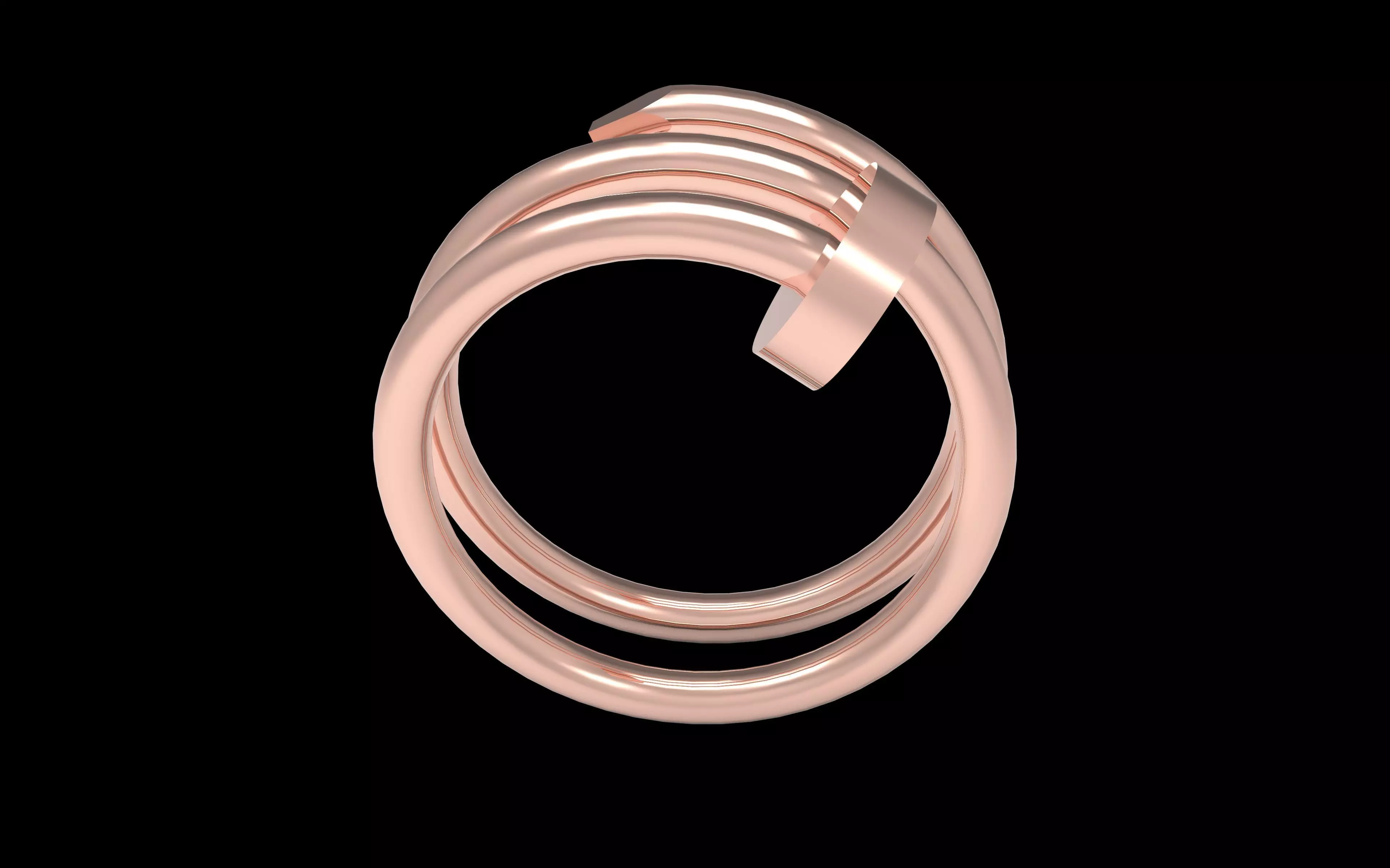 Nail Double Ring 16 5 mm 3D print model_21