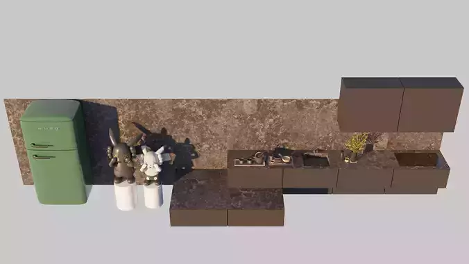 kitchen set 3ds max model