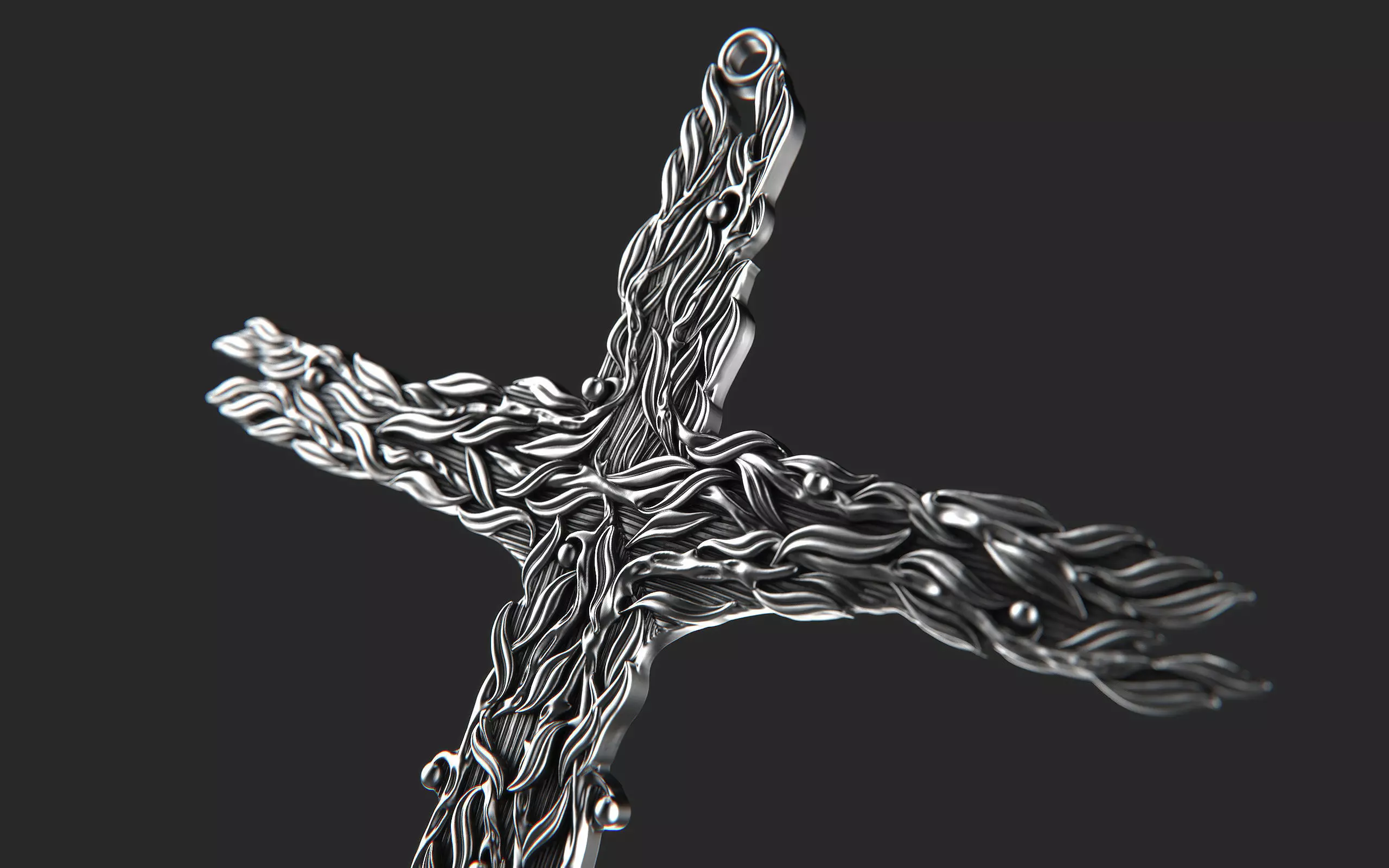 Cross Vine Pendant 3D print model