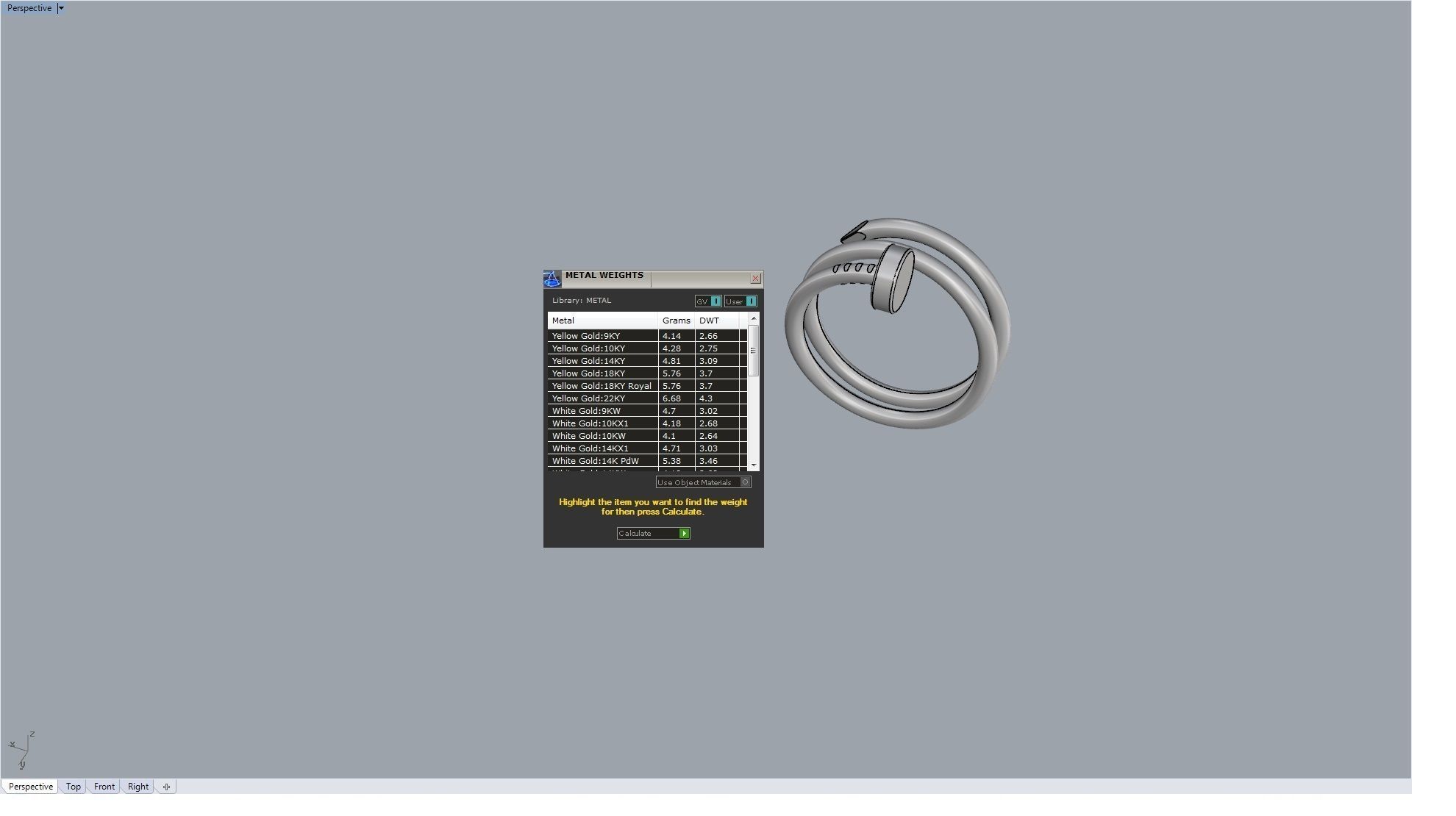 Nail Double  Ring 17 mm 3D print model_6