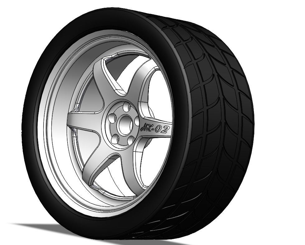 HX-02 wheels for modeler 3D model_5