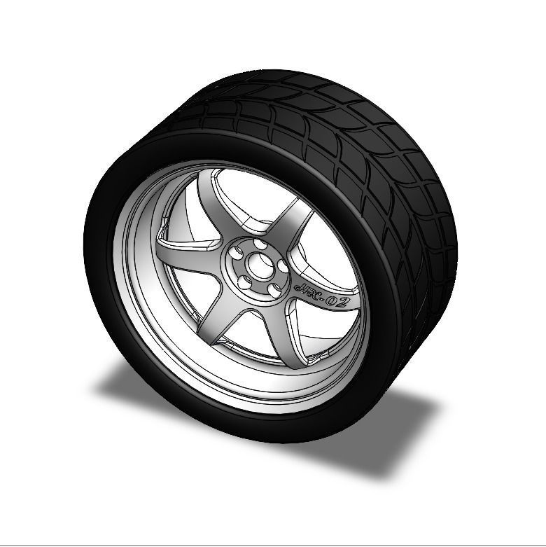 HX-02 wheels for modeler 3D model_4