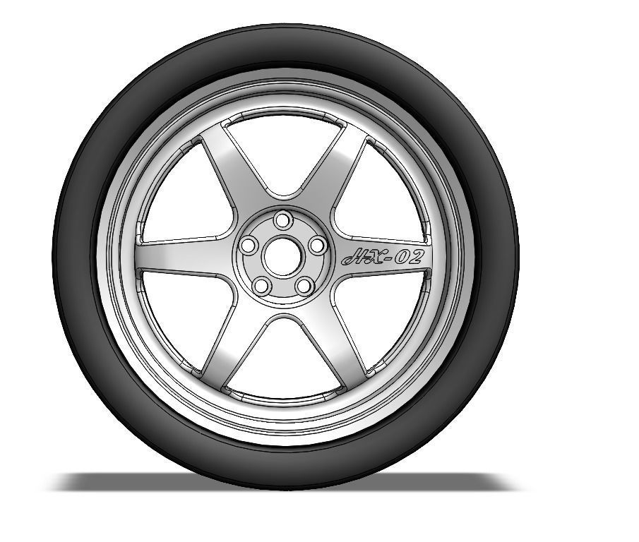 HX-02 wheels for modeler 3D model_6