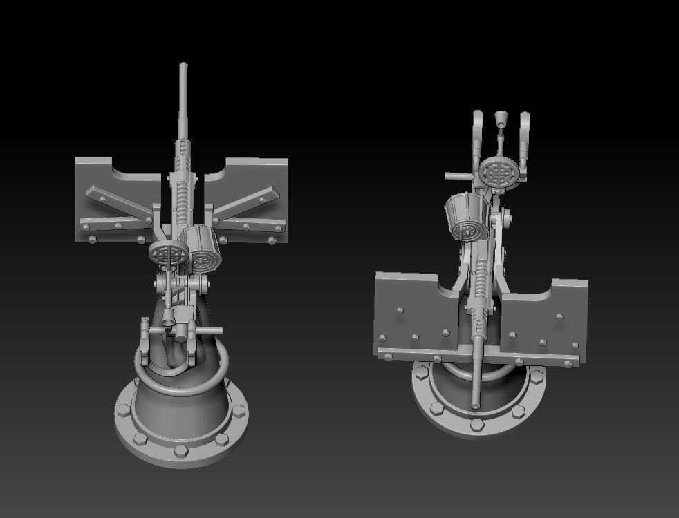WWII Oerlikon guns for 3D print 3D print model_4