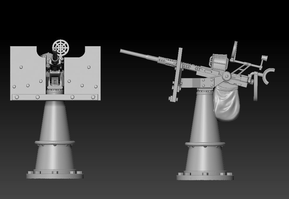 WWII Oerlikon guns for 3D print 3D print model_2