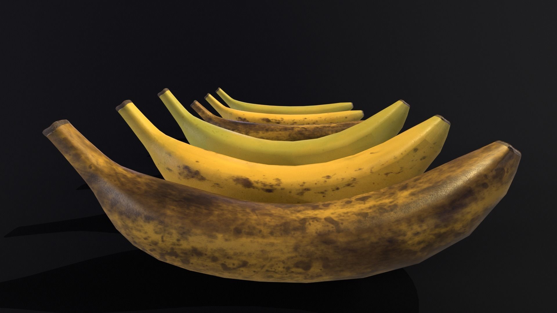 Bananas Set  Low-poly 3D model_20