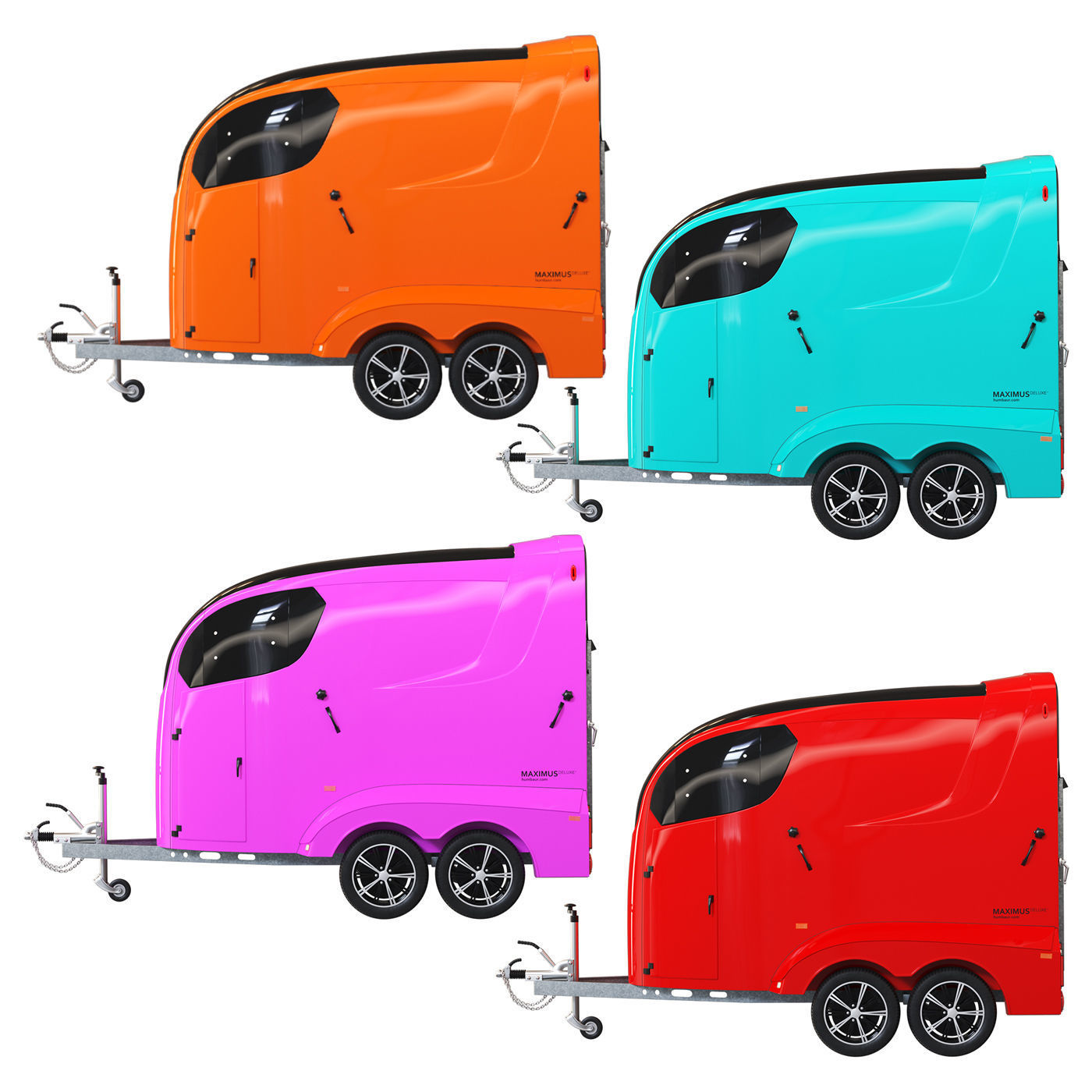 Horse trailer Humbaur Maximus Deluxe 3D model_1
