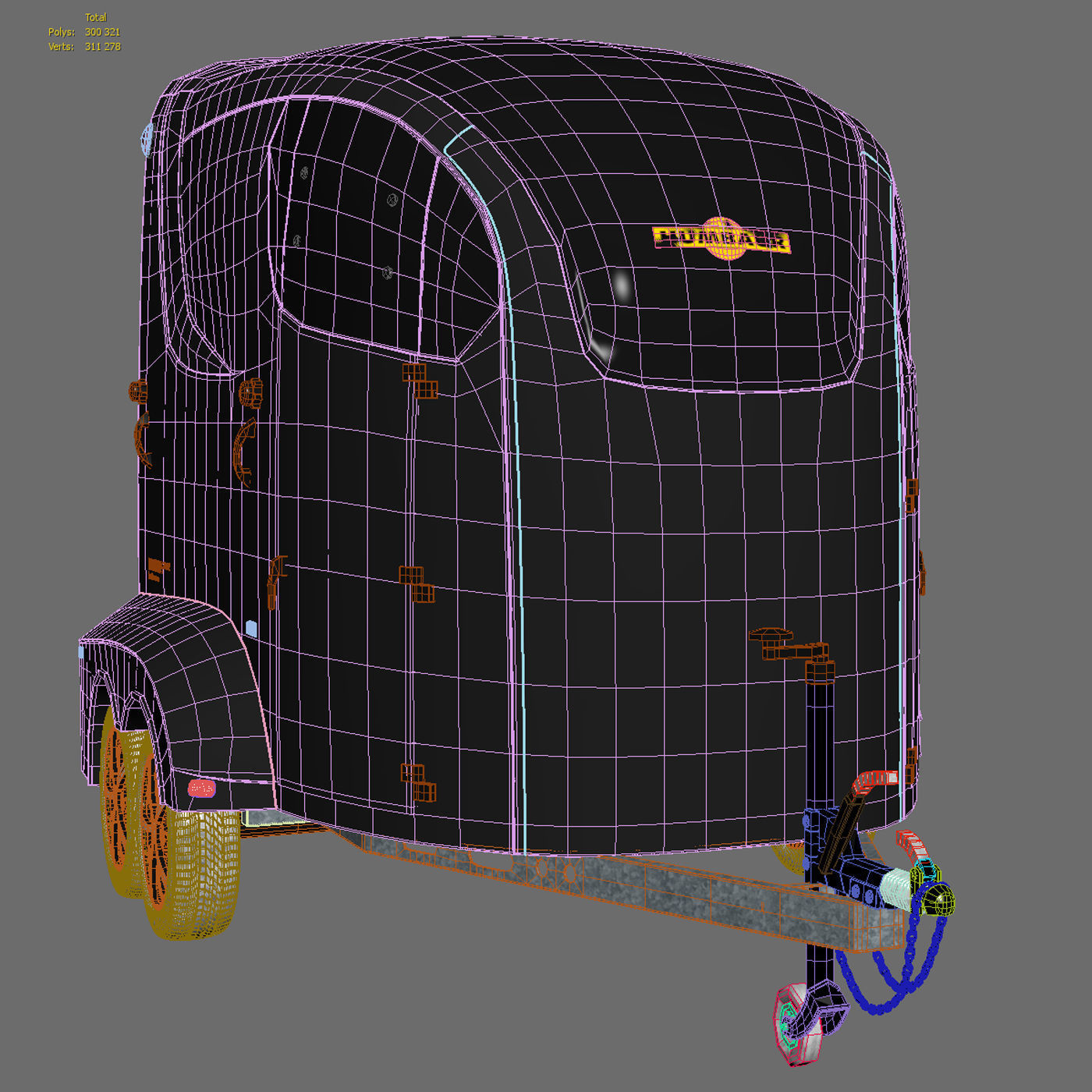 Horse trailer Humbaur Maximus Deluxe 3D model_6