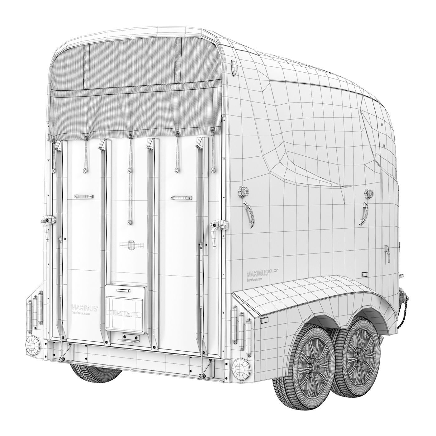Horse trailer Humbaur Maximus Deluxe 3D model_5