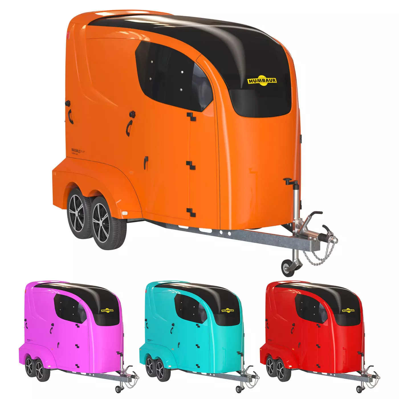 Horse trailer Humbaur Maximus Deluxe 3D model_0