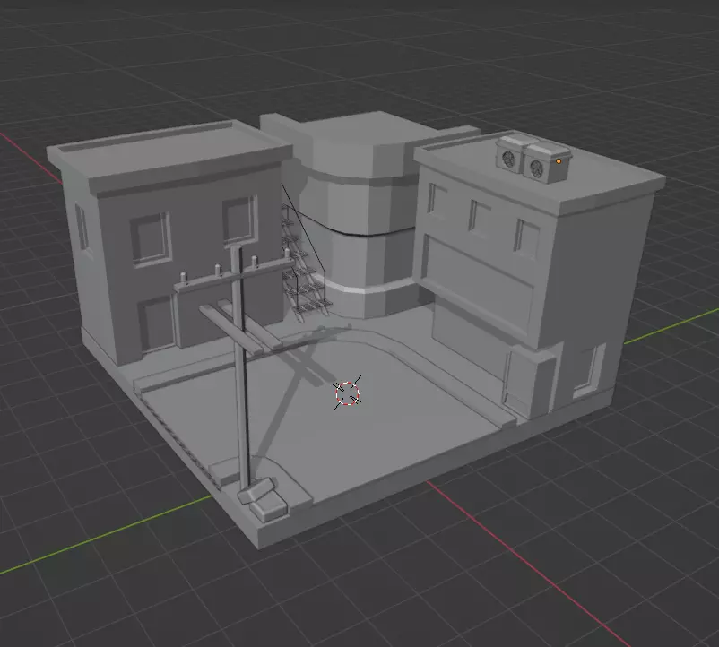 Cyber punk model Low-poly 3D model_0