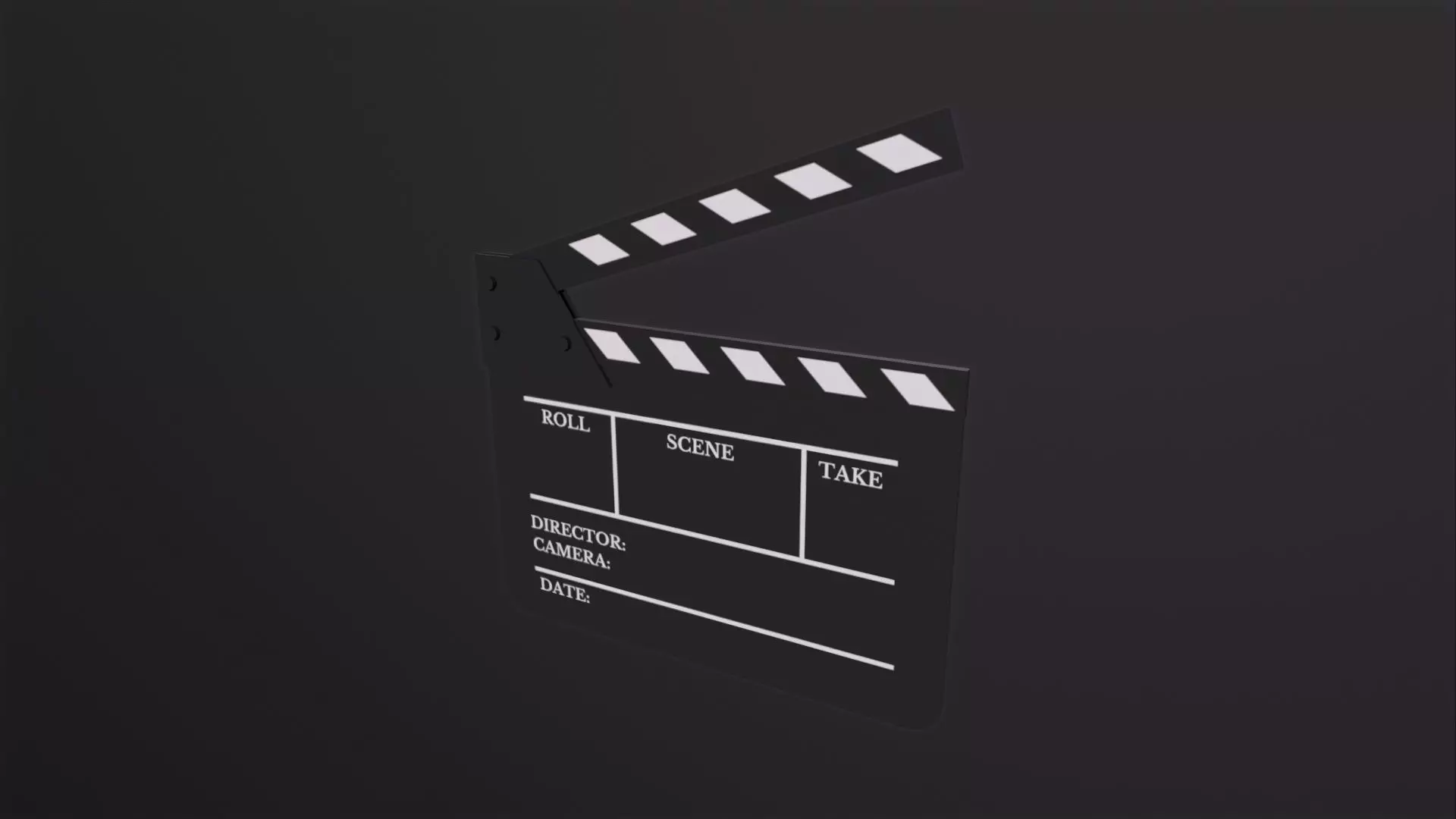 Clapperboard movie clapper board 3D Model Low-poly 3D model_0
