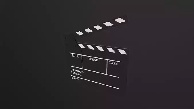 Clapperboard movie clapper board 3D Model Low-poly 3D model