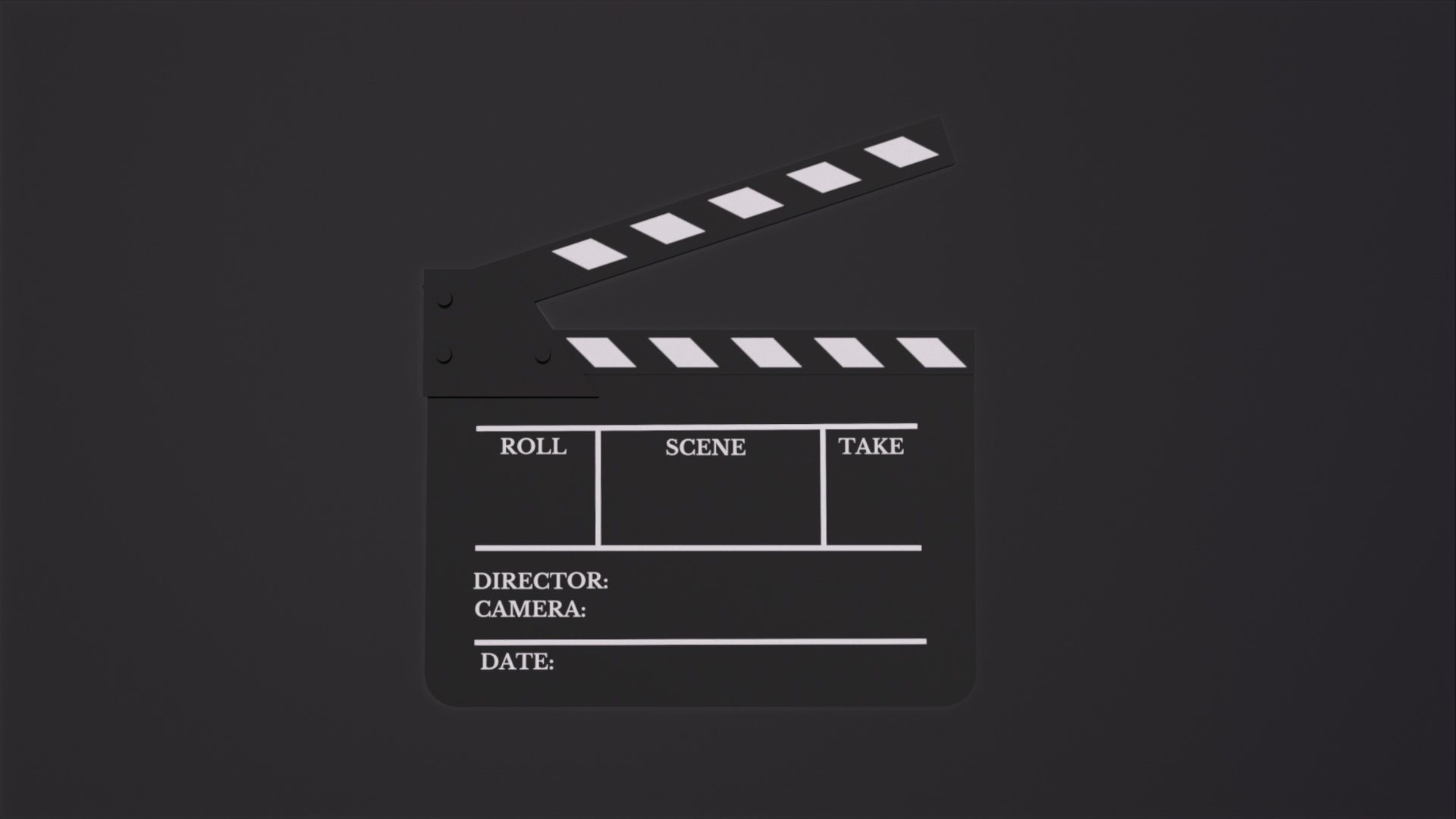 Clapperboard movie clapper board 3D Model Low-poly 3D model_3
