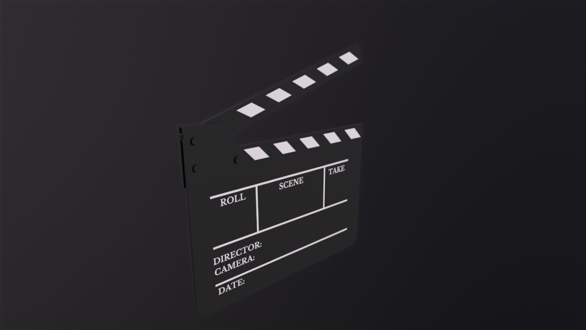 Clapperboard movie clapper board 3D Model Low-poly 3D model_2