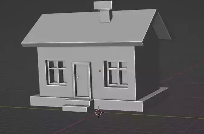 A low poly house for starting your blender journey