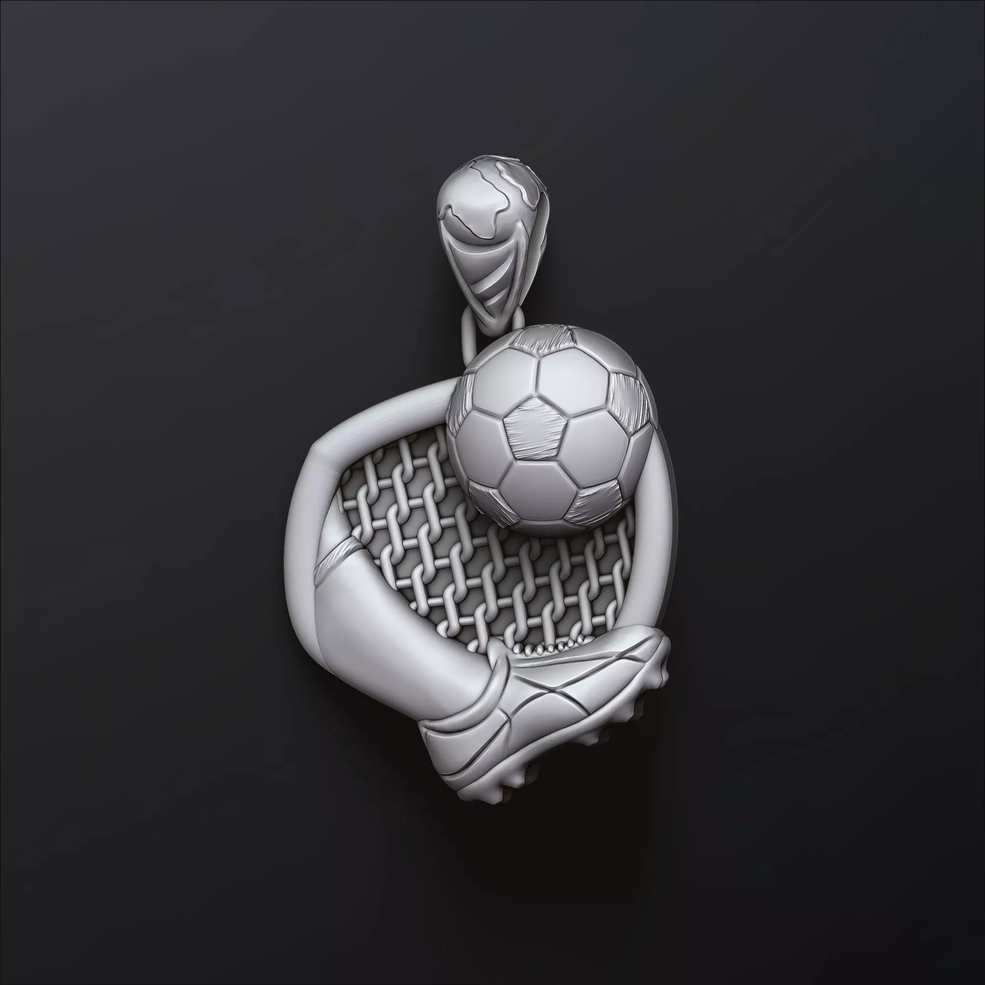 Football Pendant 3D print model_0
