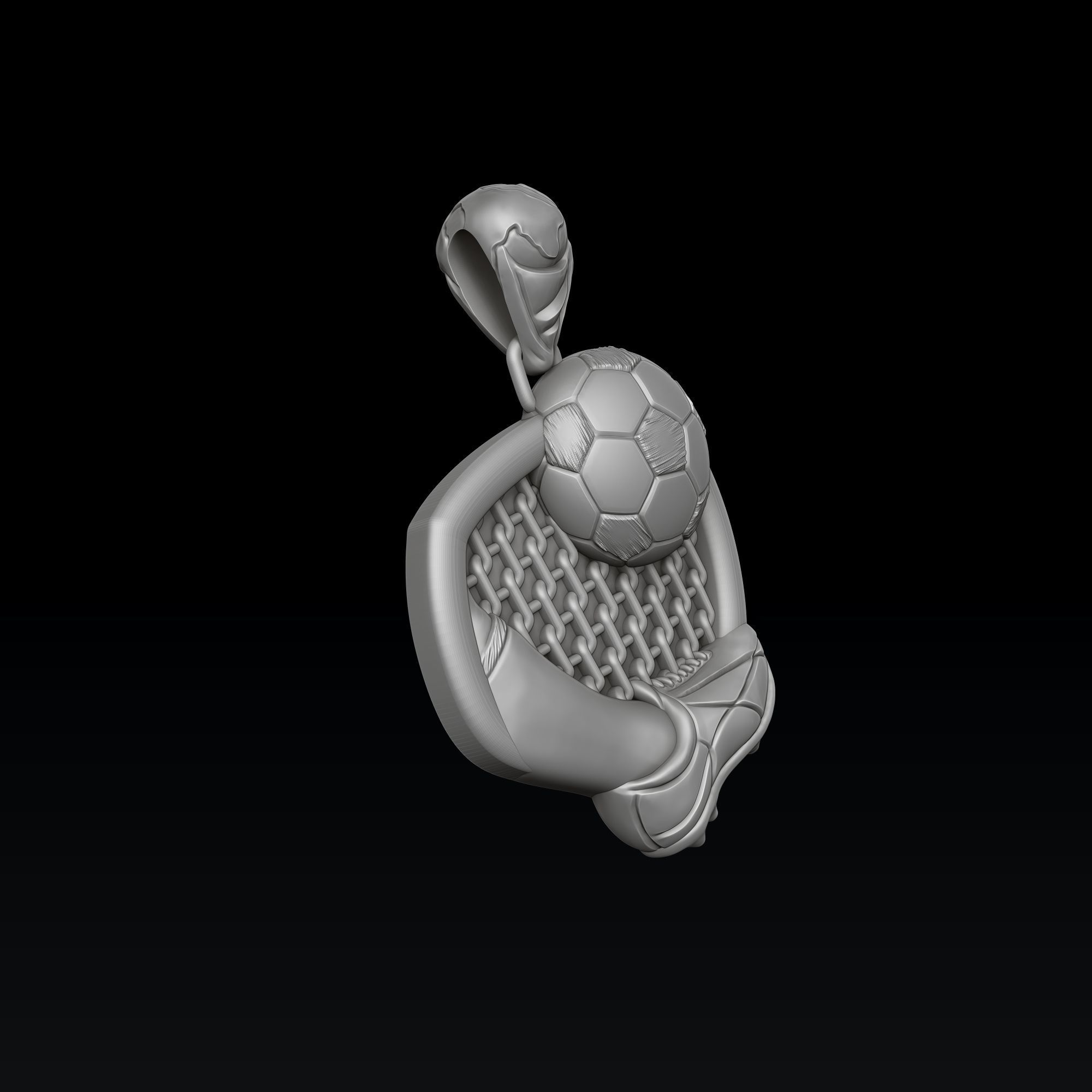 Football Pendant 3D print model_1