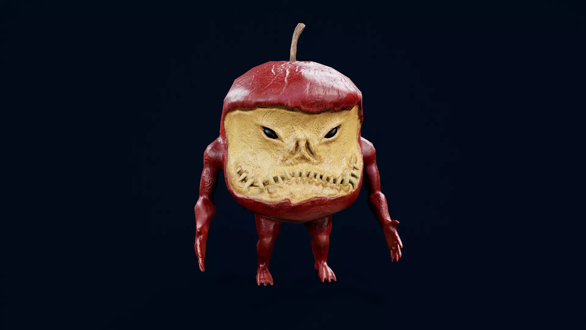 Apple monster Low-poly 3D model