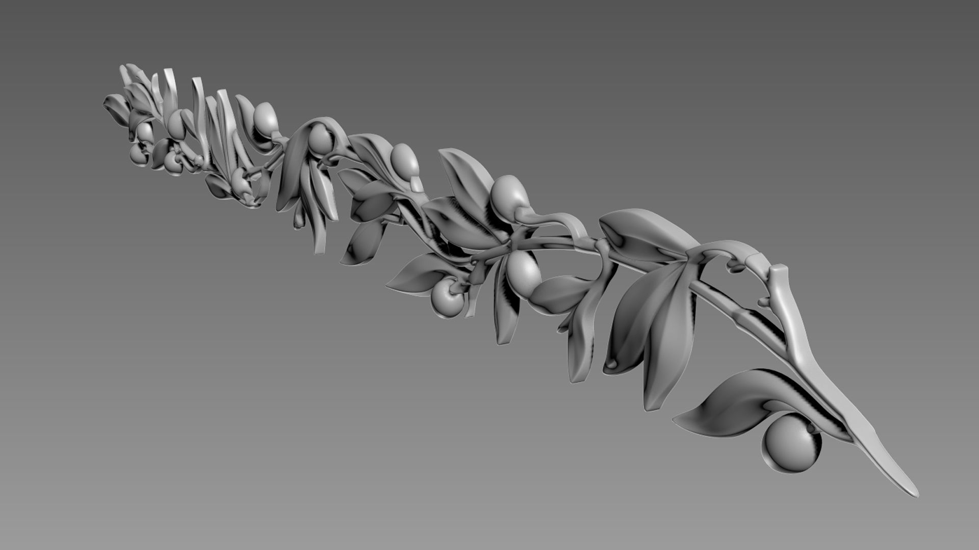 Olive Branch 3D model_2