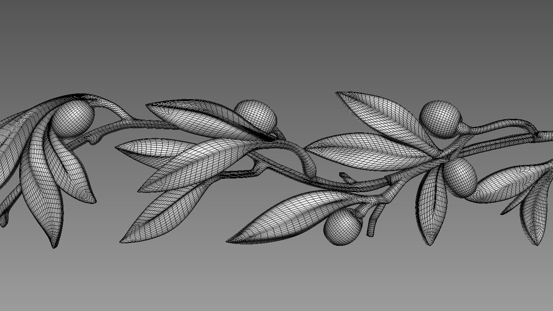 Olive Branch 3D model_4