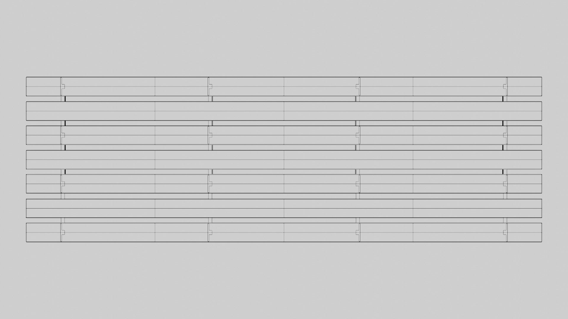 Bleachers Low-poly 3D model_12