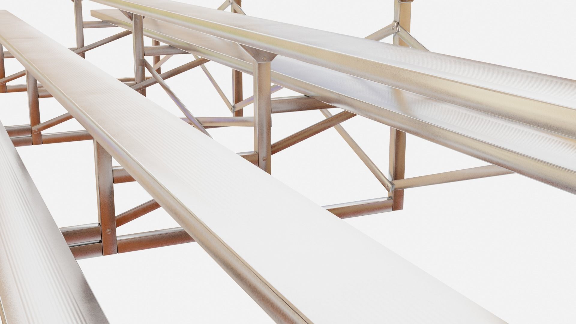 Bleachers Low-poly 3D model_3