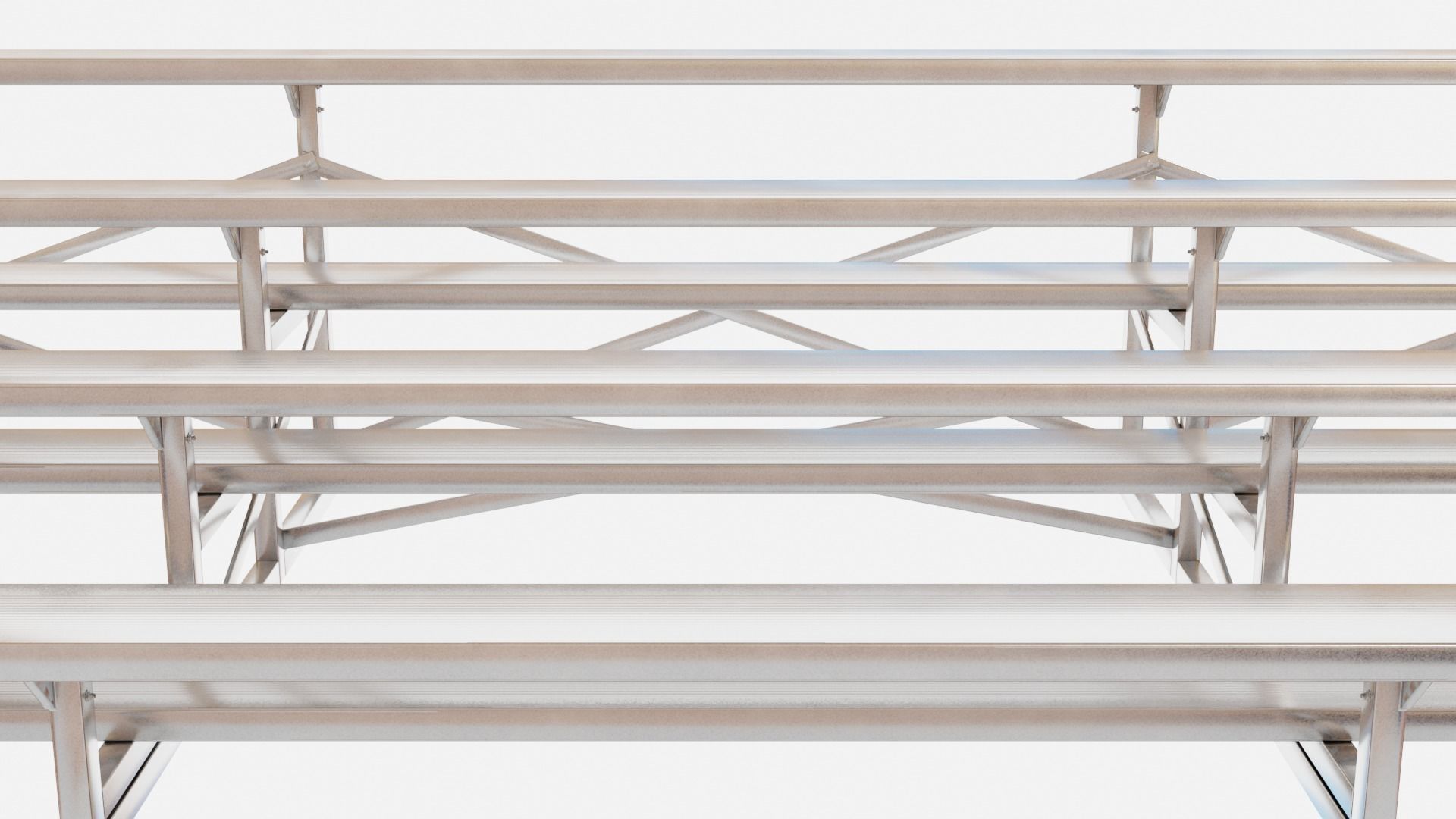 Bleachers Low-poly 3D model_2