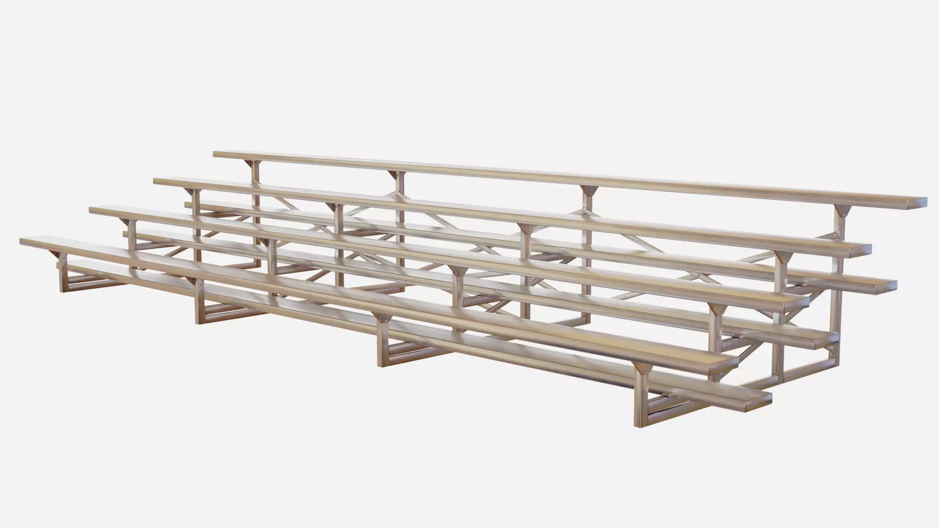 Bleachers Low-poly 3D model_0