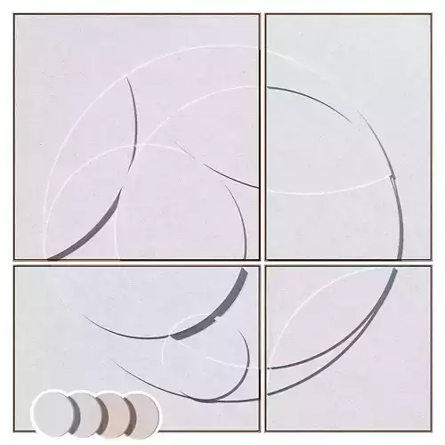 Toodesigns relief wall art large scale New Moon Low-poly 3D model