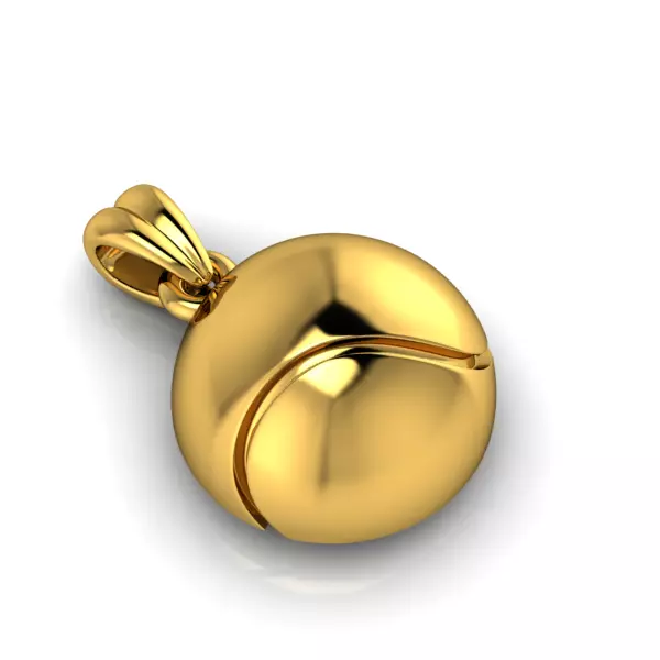 Tennis Ball Necklace Hollow player Graduation charmGift 3D print model