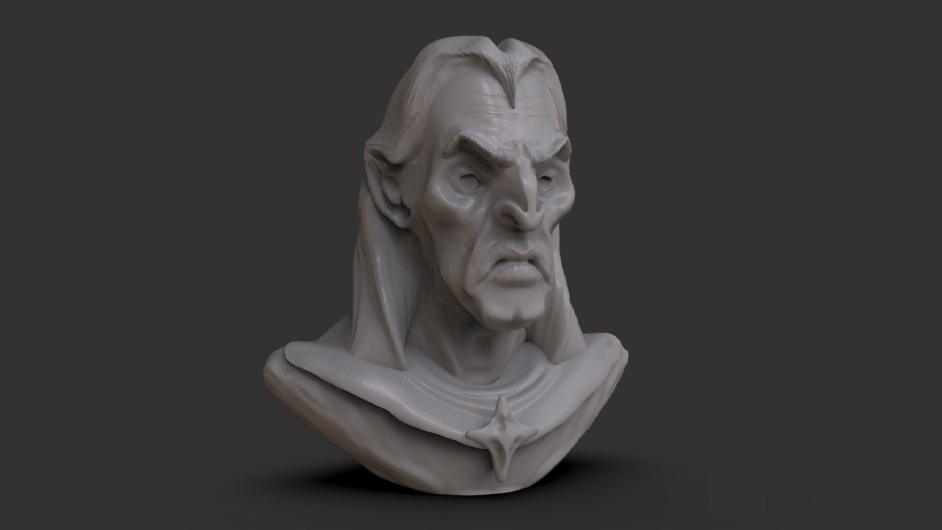 Dracula Bust 3D print model_2