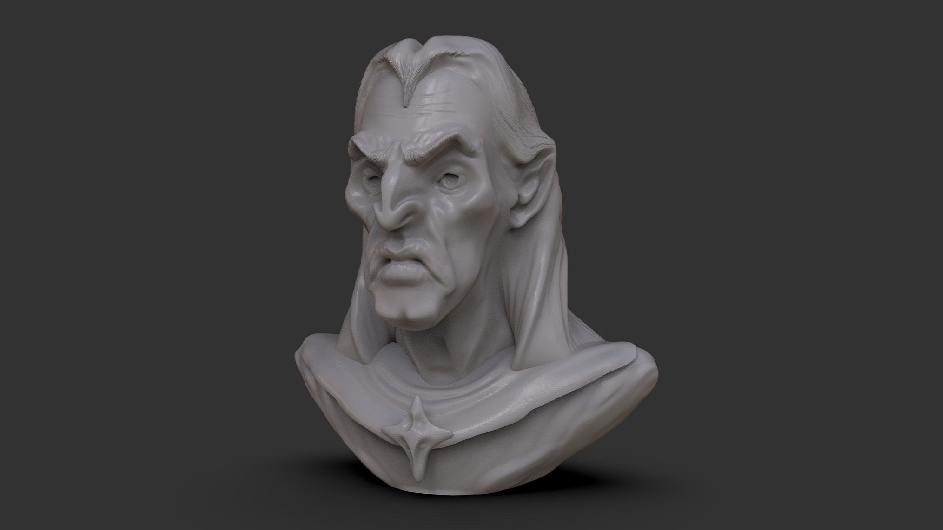 Dracula Bust 3D print model_1