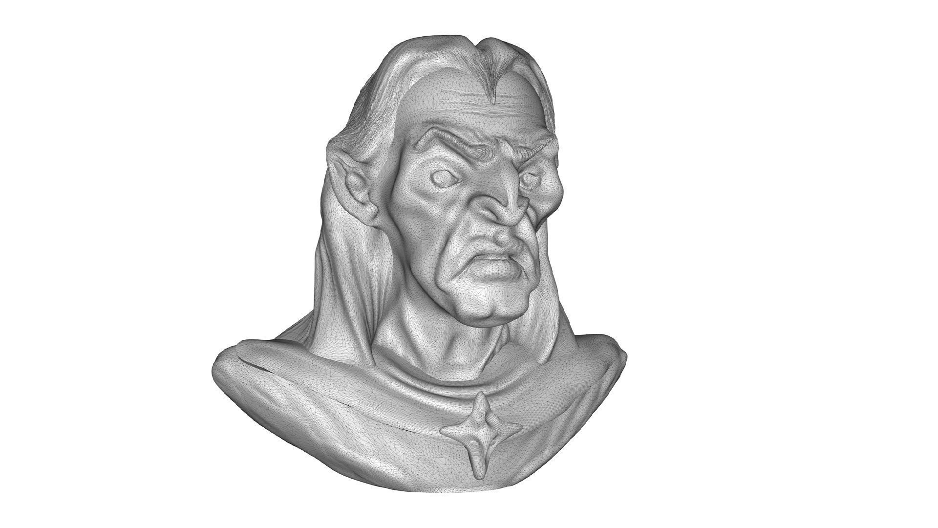 Dracula Bust 3D print model_6