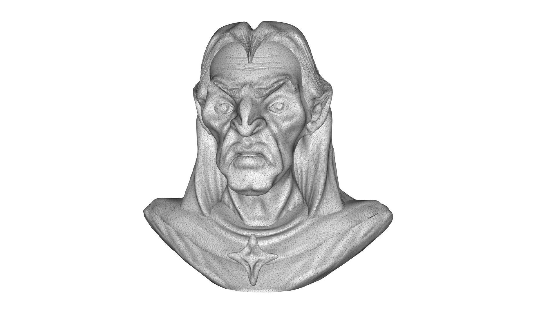 Dracula Bust 3D print model_5