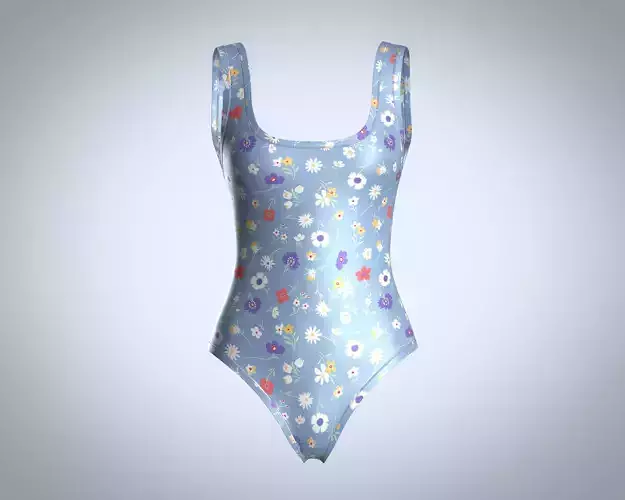 Girls Bodysuit-AOP 3D model
