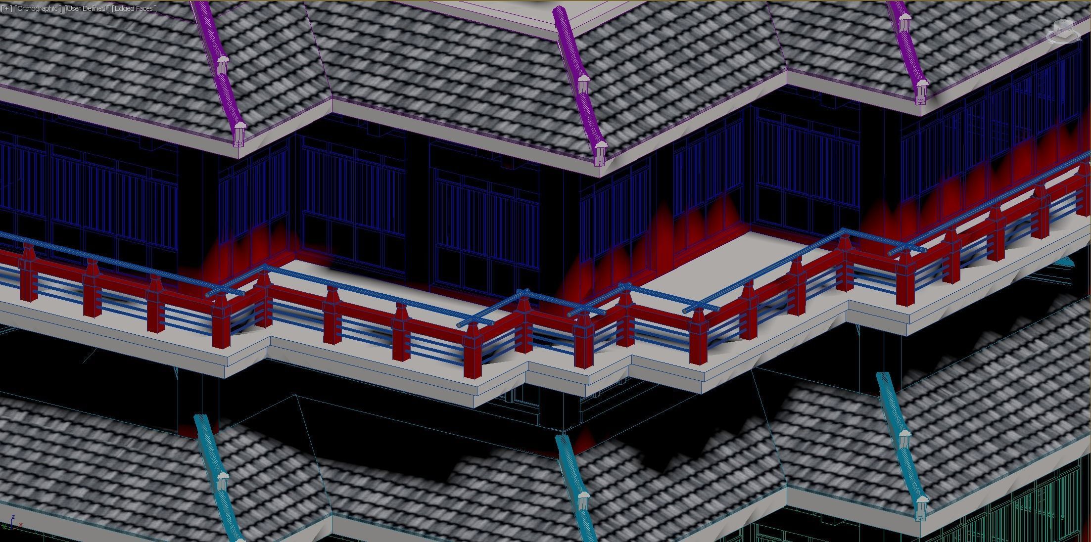 Modern architecture that imitates Eastern classical style Low-poly 3D model_18