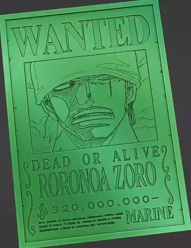 ZORO WANTED POSTER - ONE PIECE