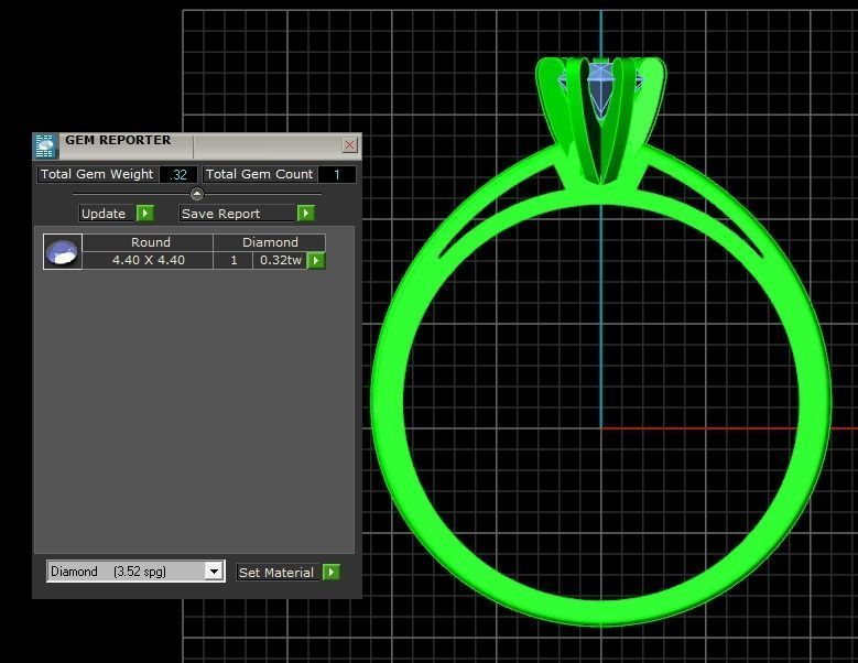 Solitaire Ring A23 3D print model_11