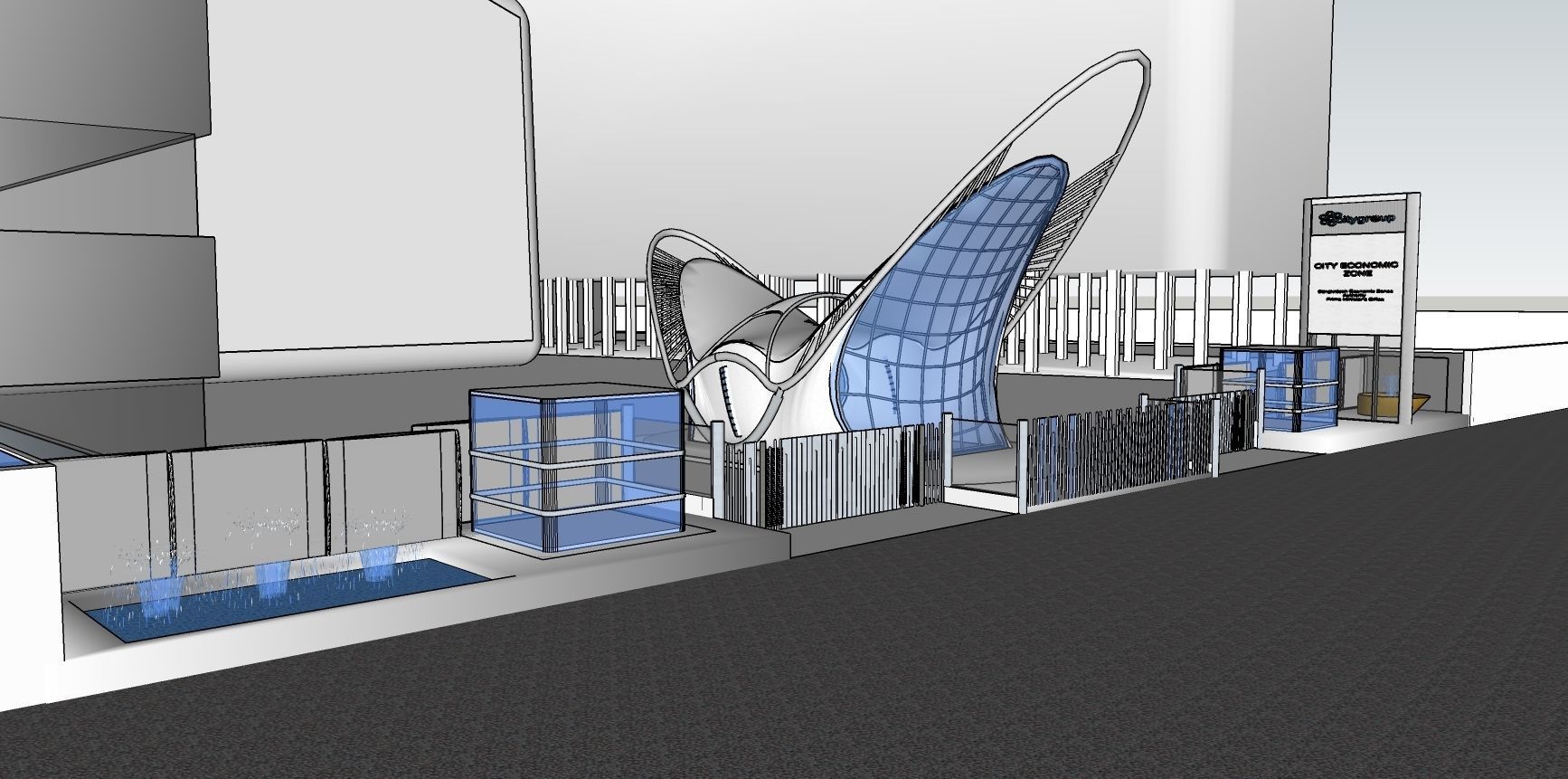 Entrance Gate 3D model_2