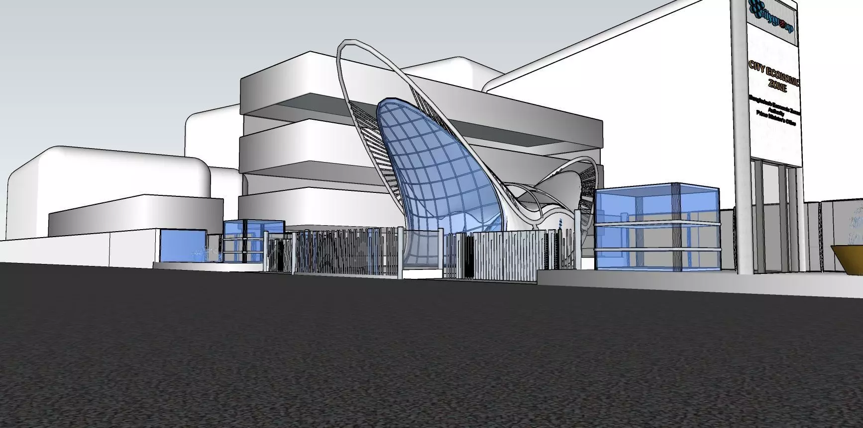 Entrance Gate 3D model_0