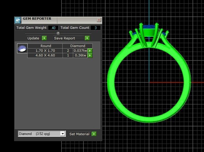 Solitaire Ring A24 3D print model_11