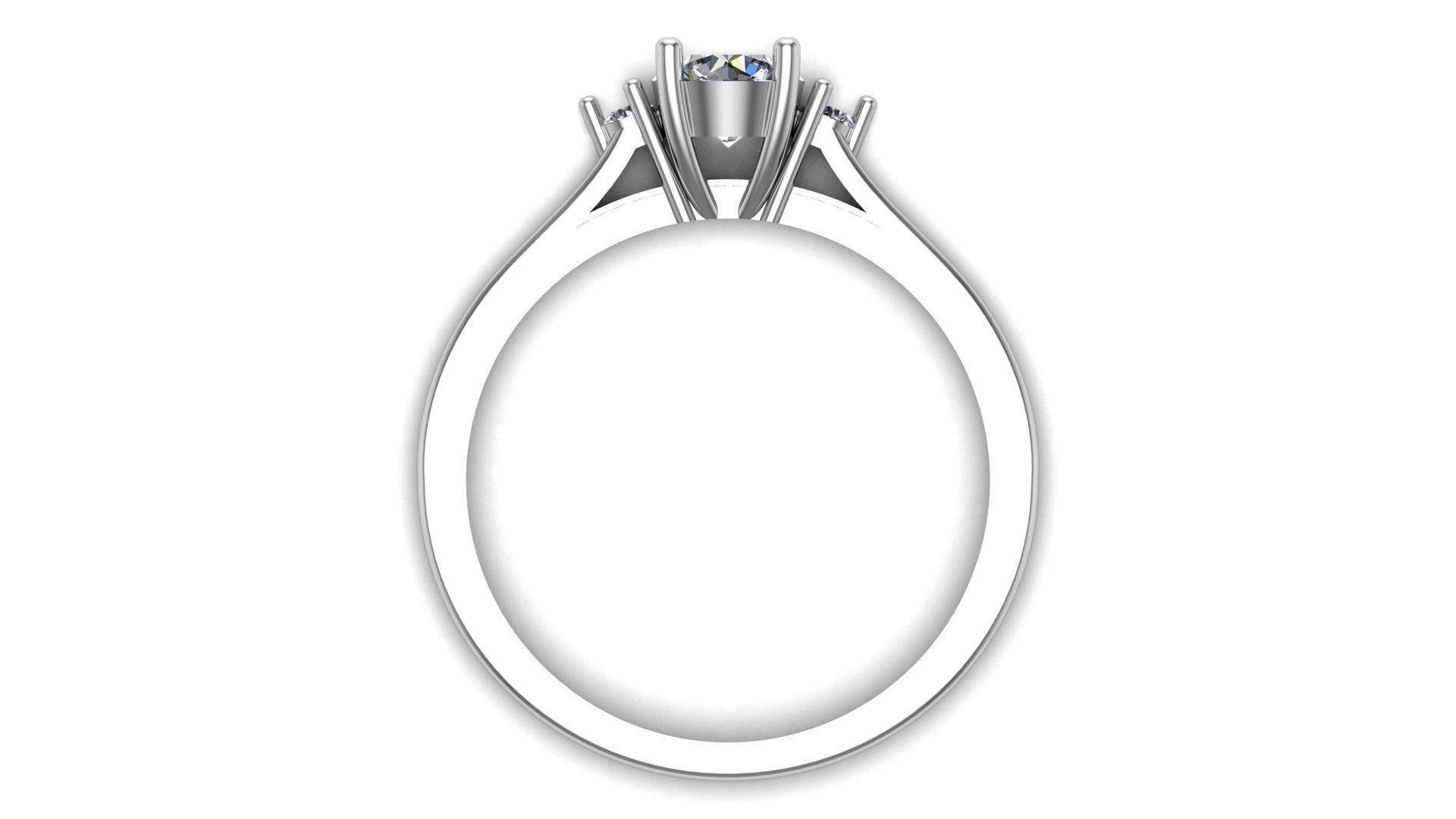 Solitaire Ring A24 3D print model_8