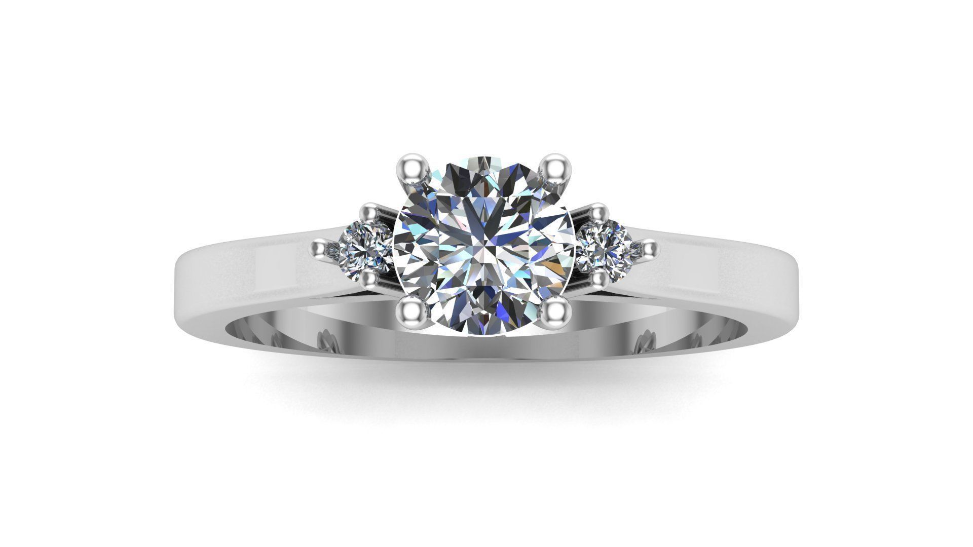 Solitaire Ring A24 3D print model_6