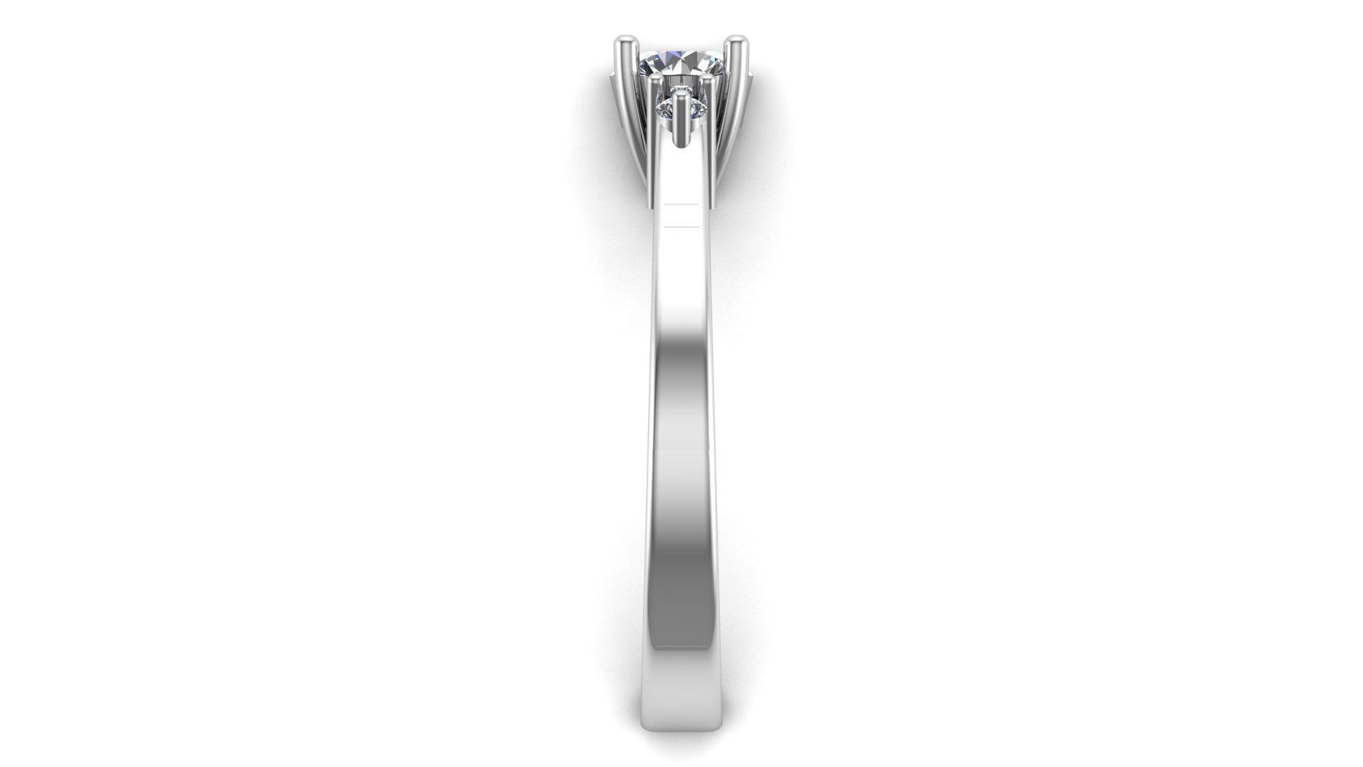 Solitaire Ring A24 3D print model_7