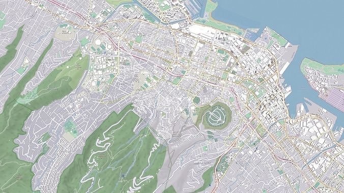 Cityscape Honolulu Hawaii USA 3D model 3